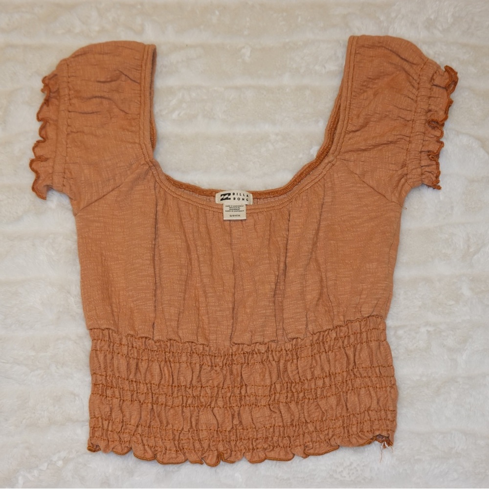 Burnt orange billabong top, size small